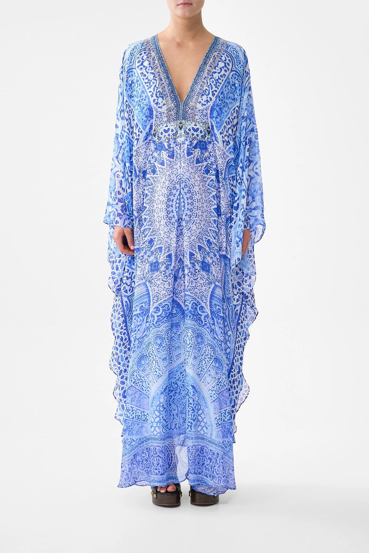 LONG KAFTAN W WAIST DETAIL