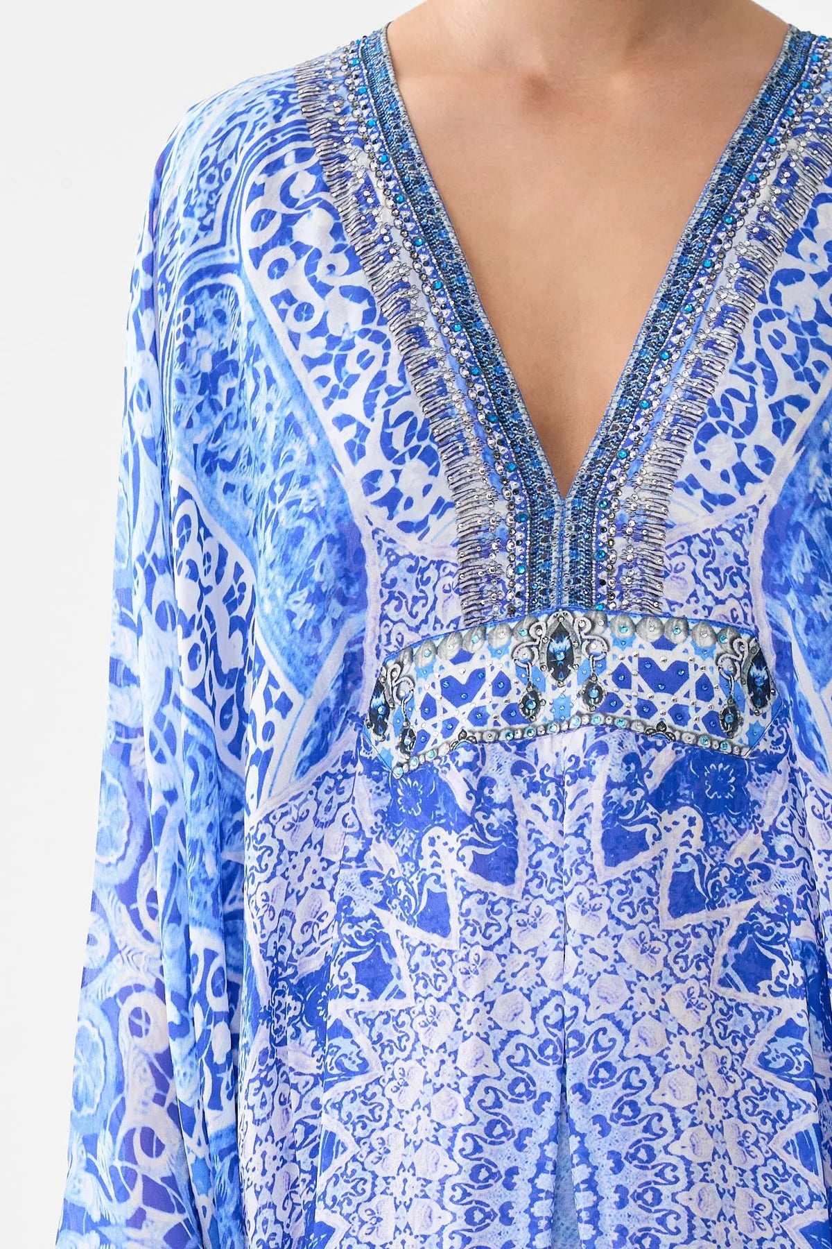 LONG KAFTAN W WAIST DETAIL