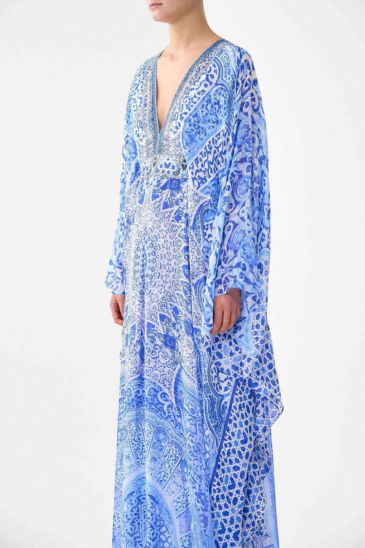 LONG KAFTAN W WAIST DETAIL
