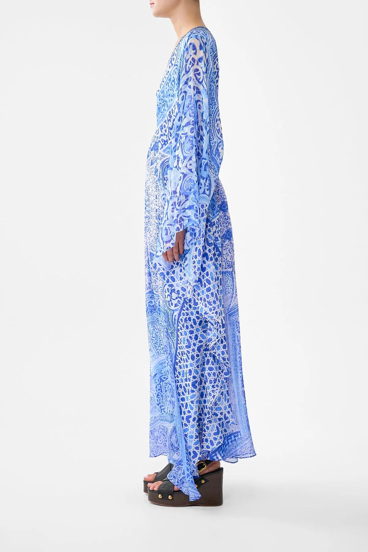 LONG KAFTAN W WAIST DETAIL