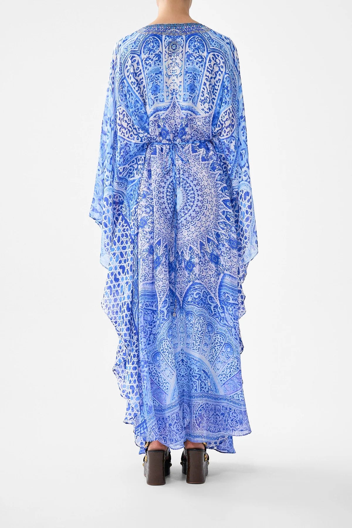 LONG KAFTAN W WAIST DETAIL