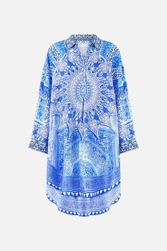 RELAXED HI LOW SHIRT DRESS