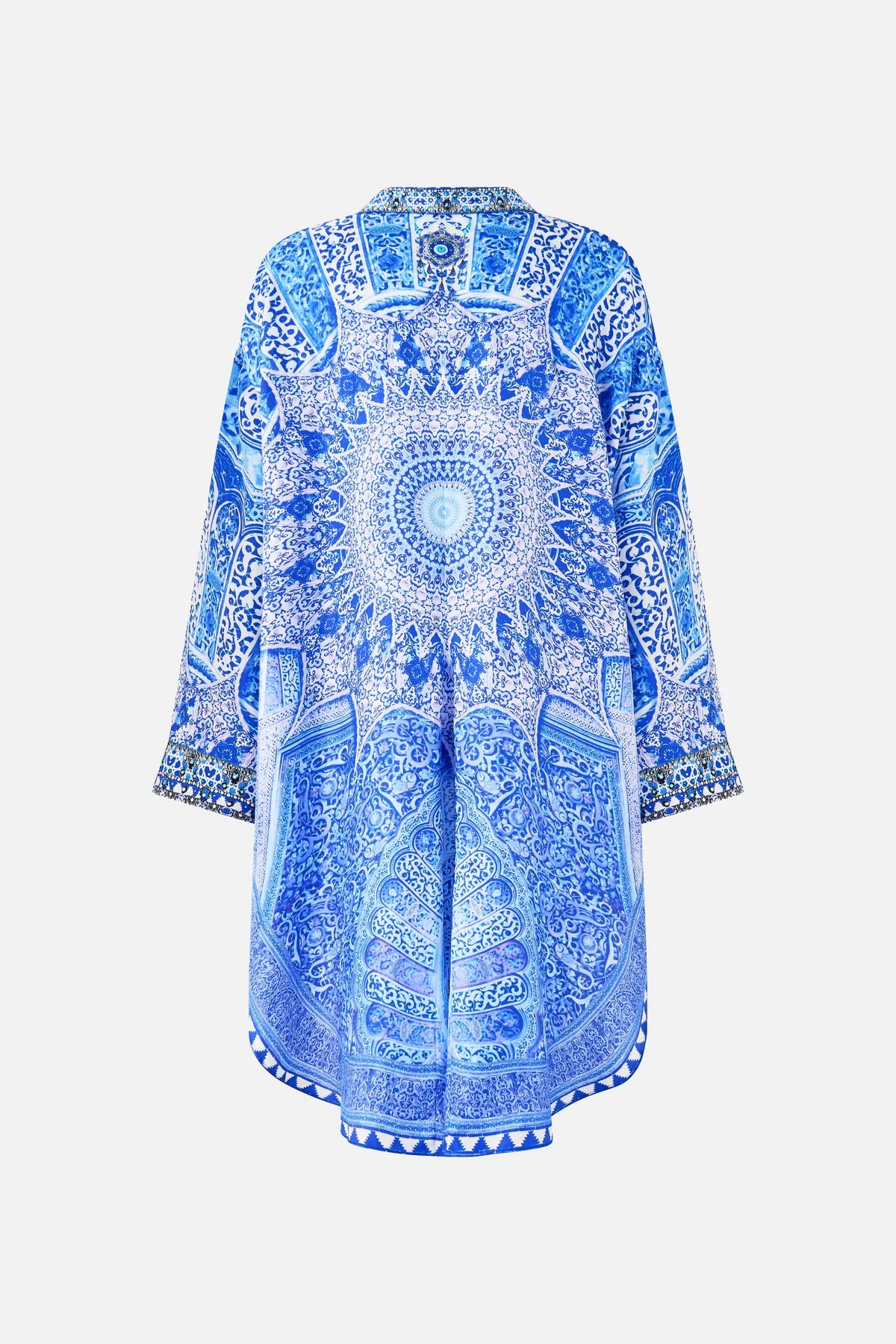 Camilla | Relaxed High Low Shirt Dress THE Bosphorous, M/L Blue | THE BOSPHOROUS