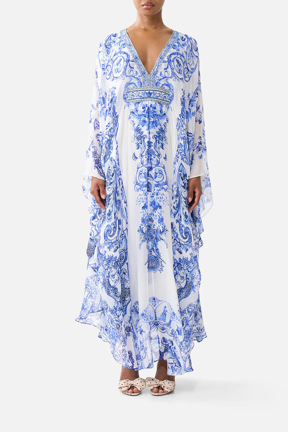LONG KAFTAN WITH WAIST DETAIL