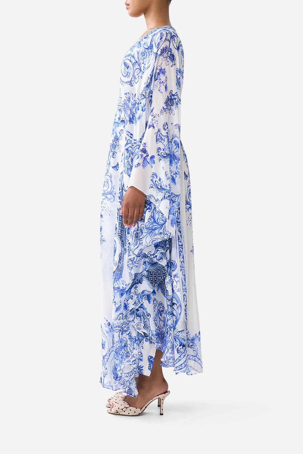 LONG KAFTAN WITH WAIST DETAIL