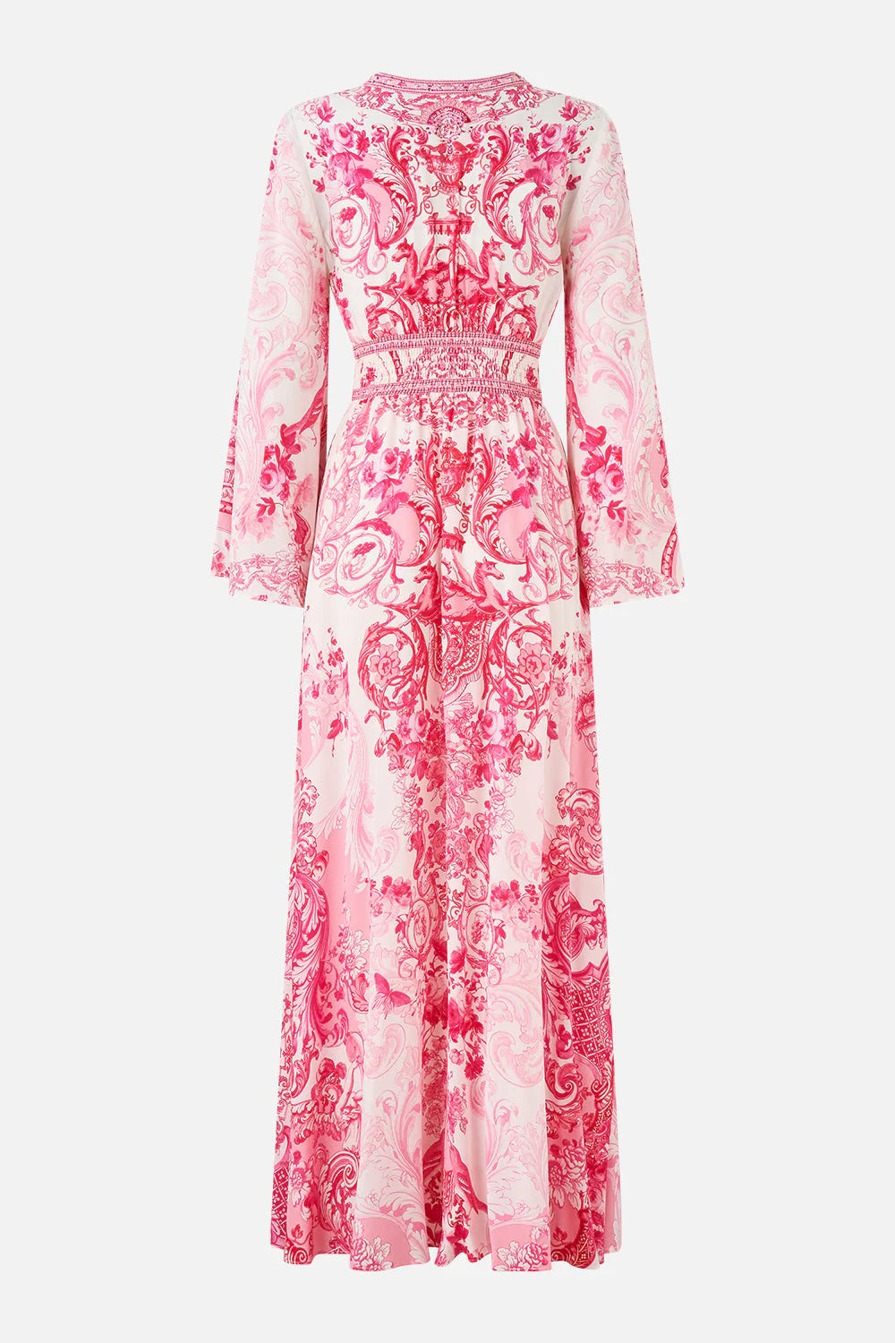 KIMONO DRESS WITH SHIRRING DETAIL