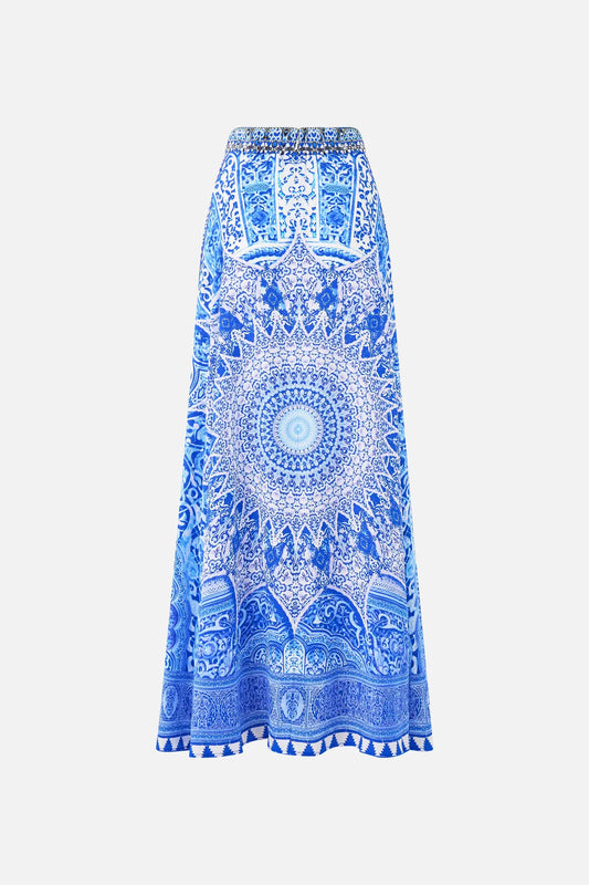 PANELLED FLARED LONG SKIRT