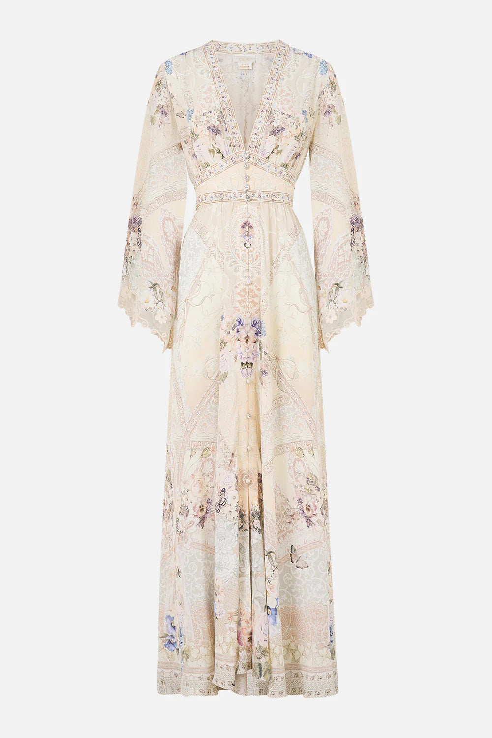 KIMONO DRESS WITH SHIRRING DETAIL