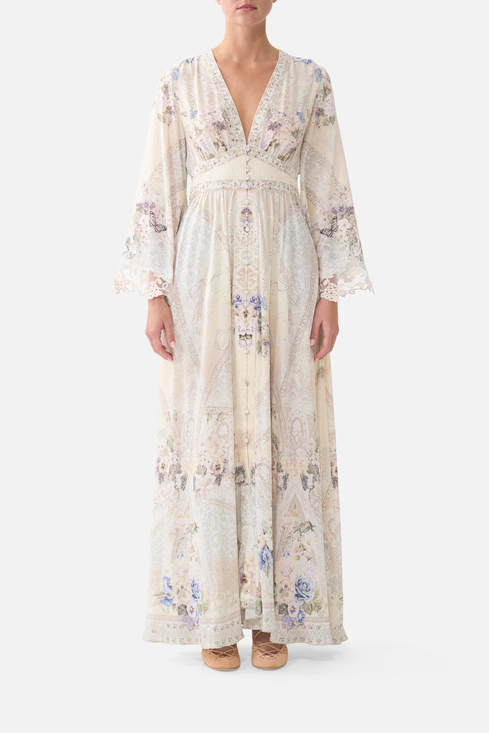 KIMONO DRESS WITH SHIRRING DETAIL