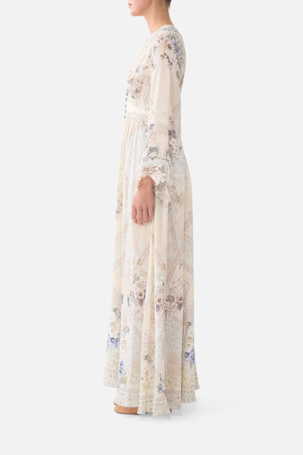 KIMONO DRESS WITH SHIRRING DETAIL