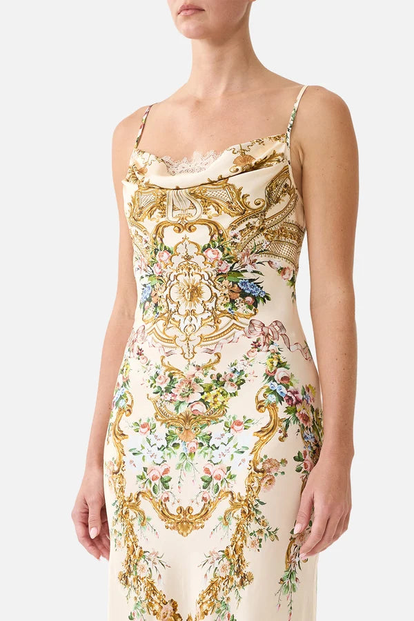COWL NECK SLIP DRESS