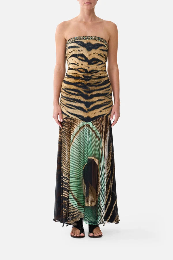 STRAPLESS JERSEY DRESS