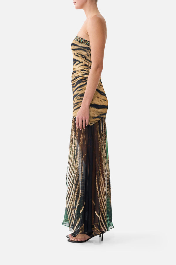 STRAPLESS JERSEY DRESS