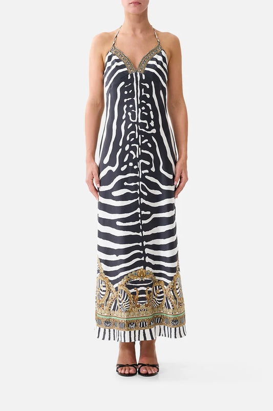 CHAIN DETAIL SLIP DRESS