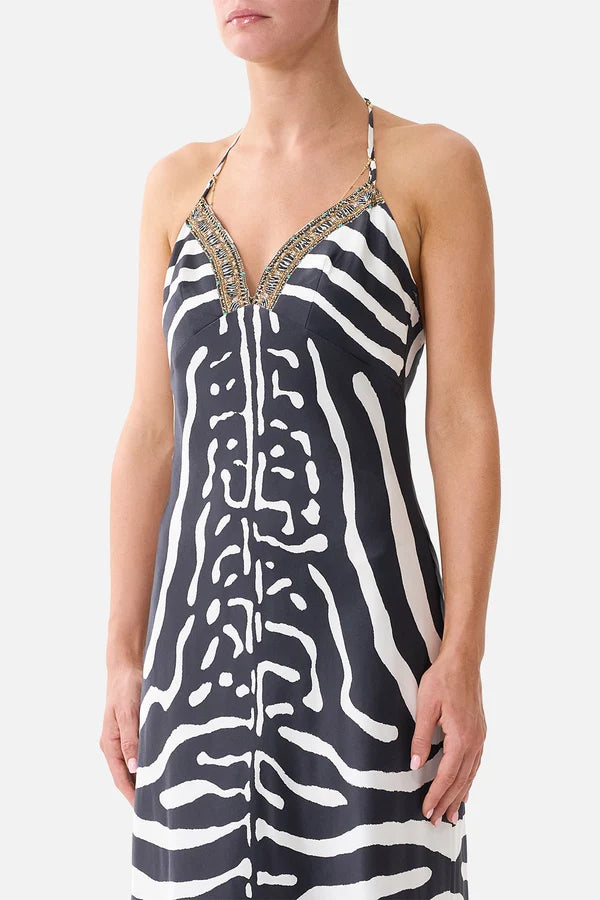 CHAIN DETAIL SLIP DRESS