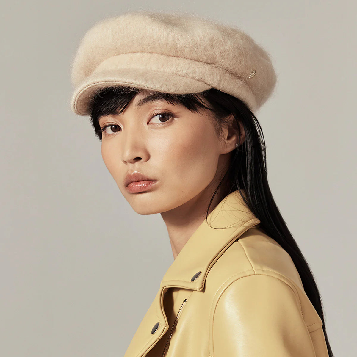 NOLEE MOHAIR BAKER BOY HAT