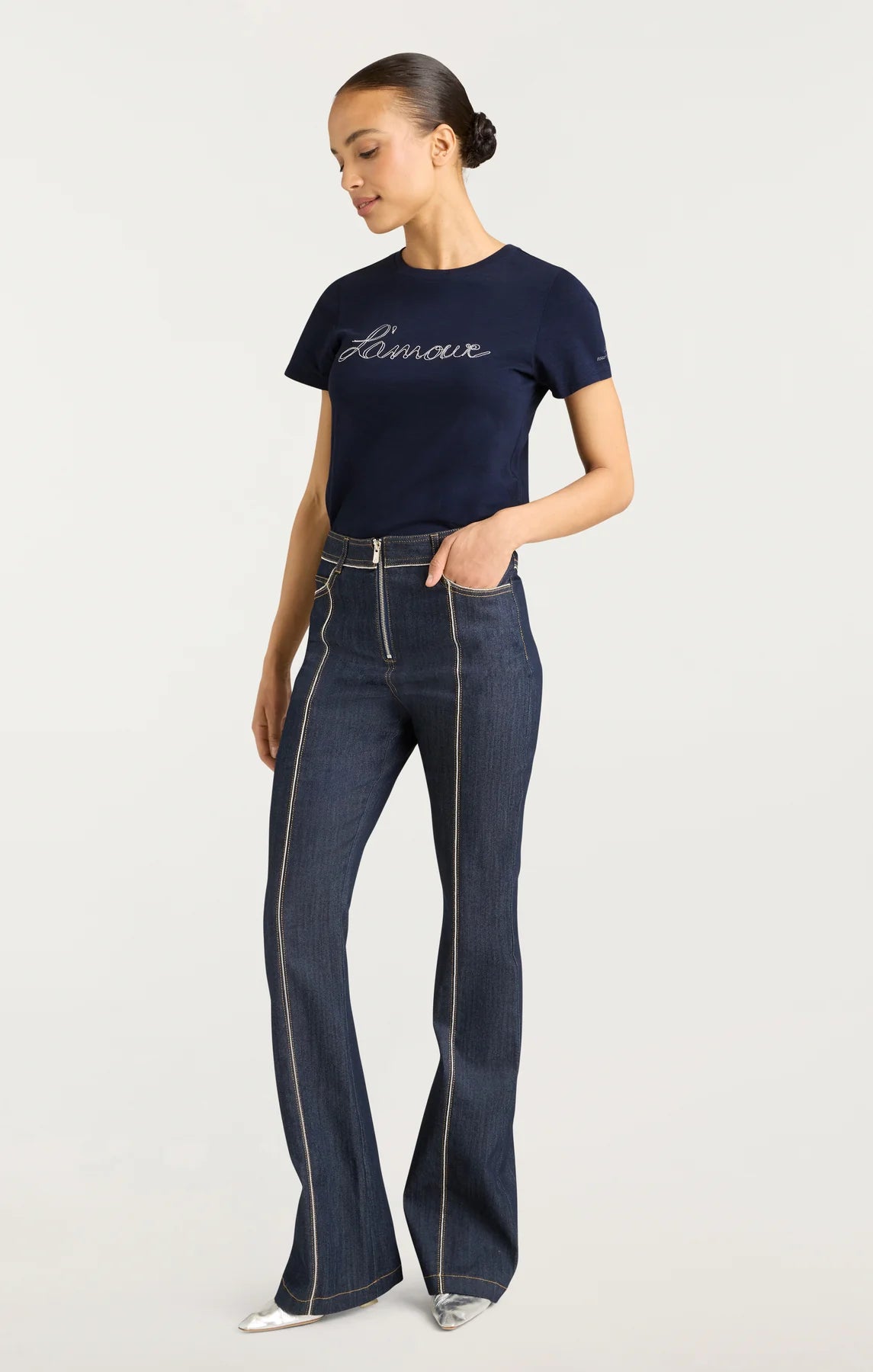 SILVER CHAIN L'AMOUR TEE