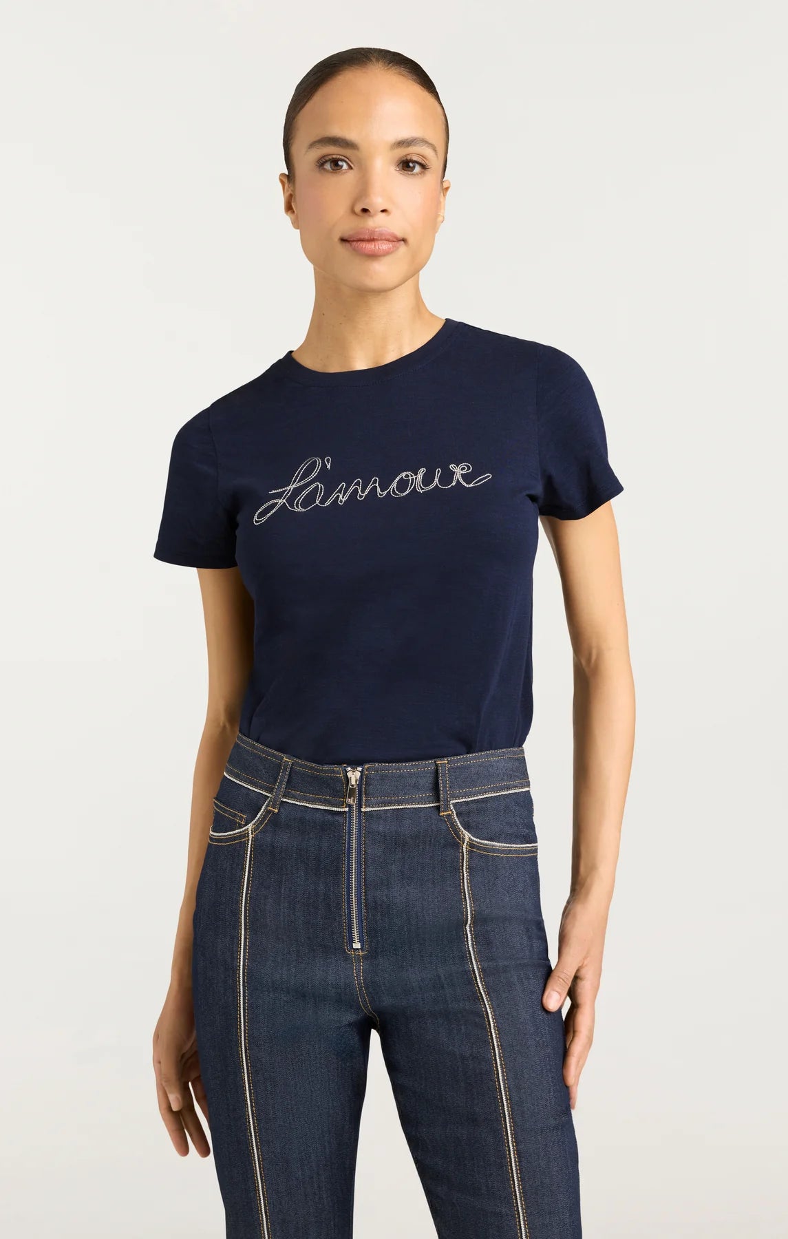 SILVER CHAIN L'AMOUR TEE