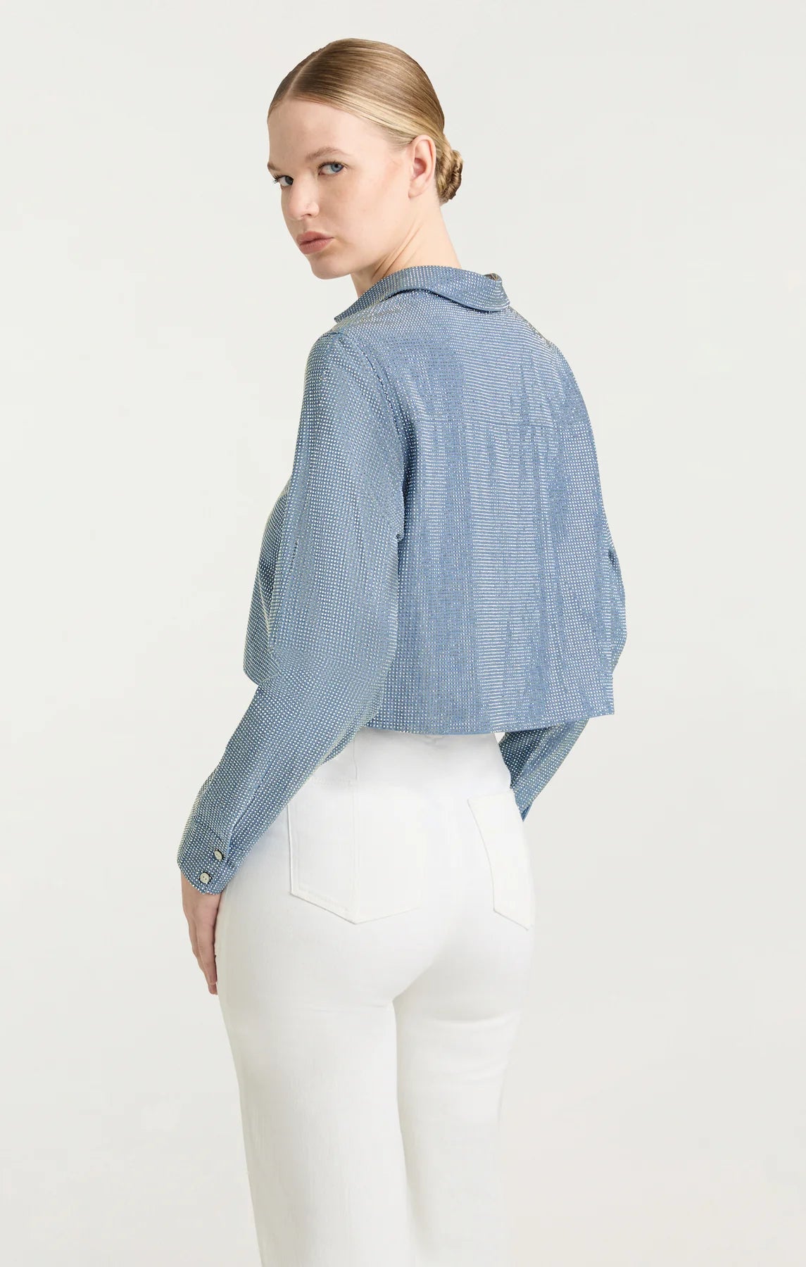 CHAMBRAY HEATSET PATRICIA TOP