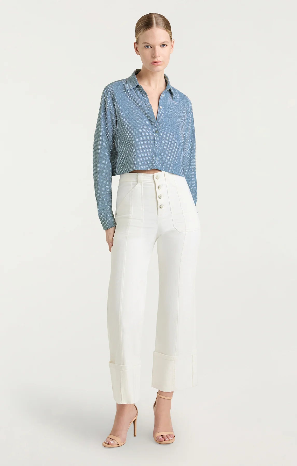 CHAMBRAY HEATSET PATRICIA TOP