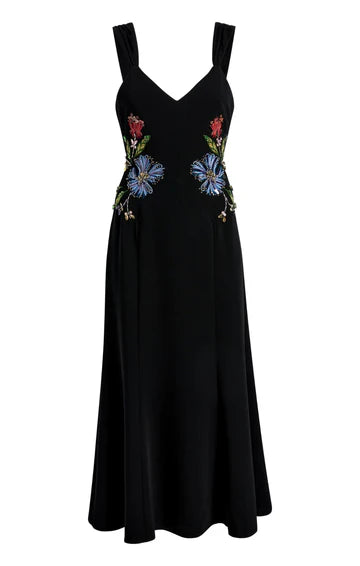 FLORAL MIXED MEDIA ANDRE DRESS