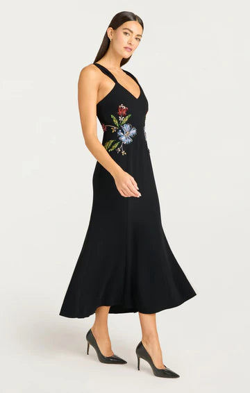 FLORAL MIXED MEDIA ANDRE DRESS