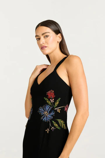 FLORAL MIXED MEDIA ANDRE DRESS
