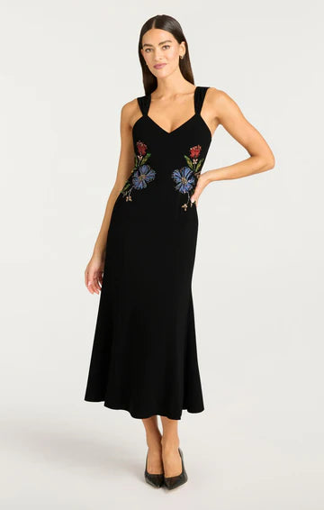 FLORAL MIXED MEDIA ANDRE DRESS