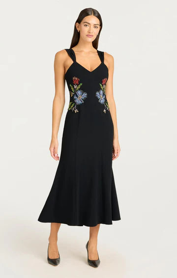 FLORAL MIXED MEDIA ANDRE DRESS