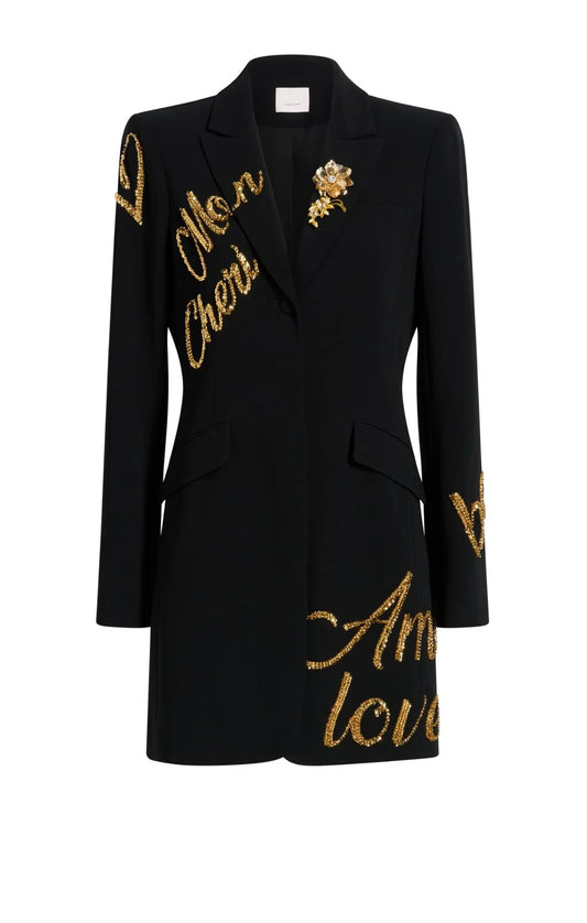 CRUSHED SEQUIN LOVELETTER DRESS