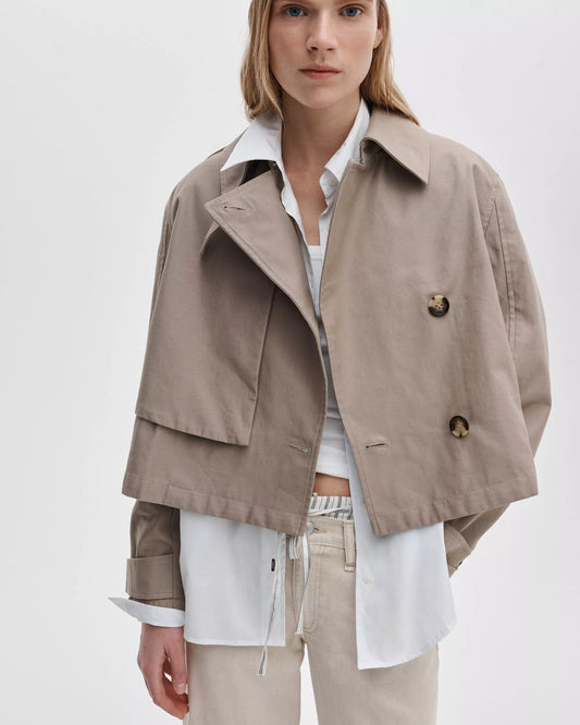 JAMIE CROPPED TRENCH