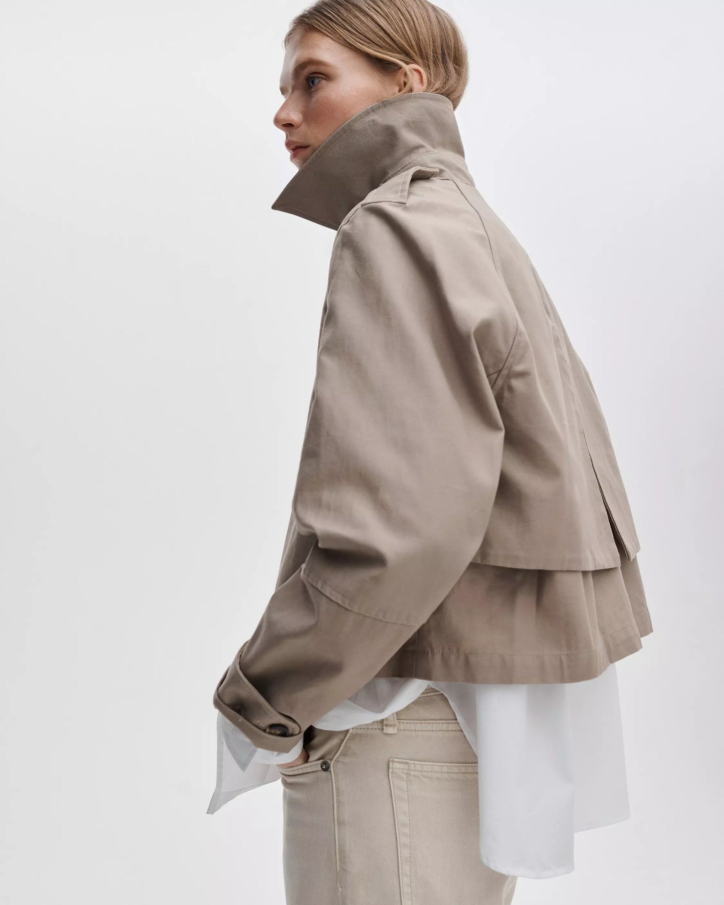 JAMIE CROPPED TRENCH
