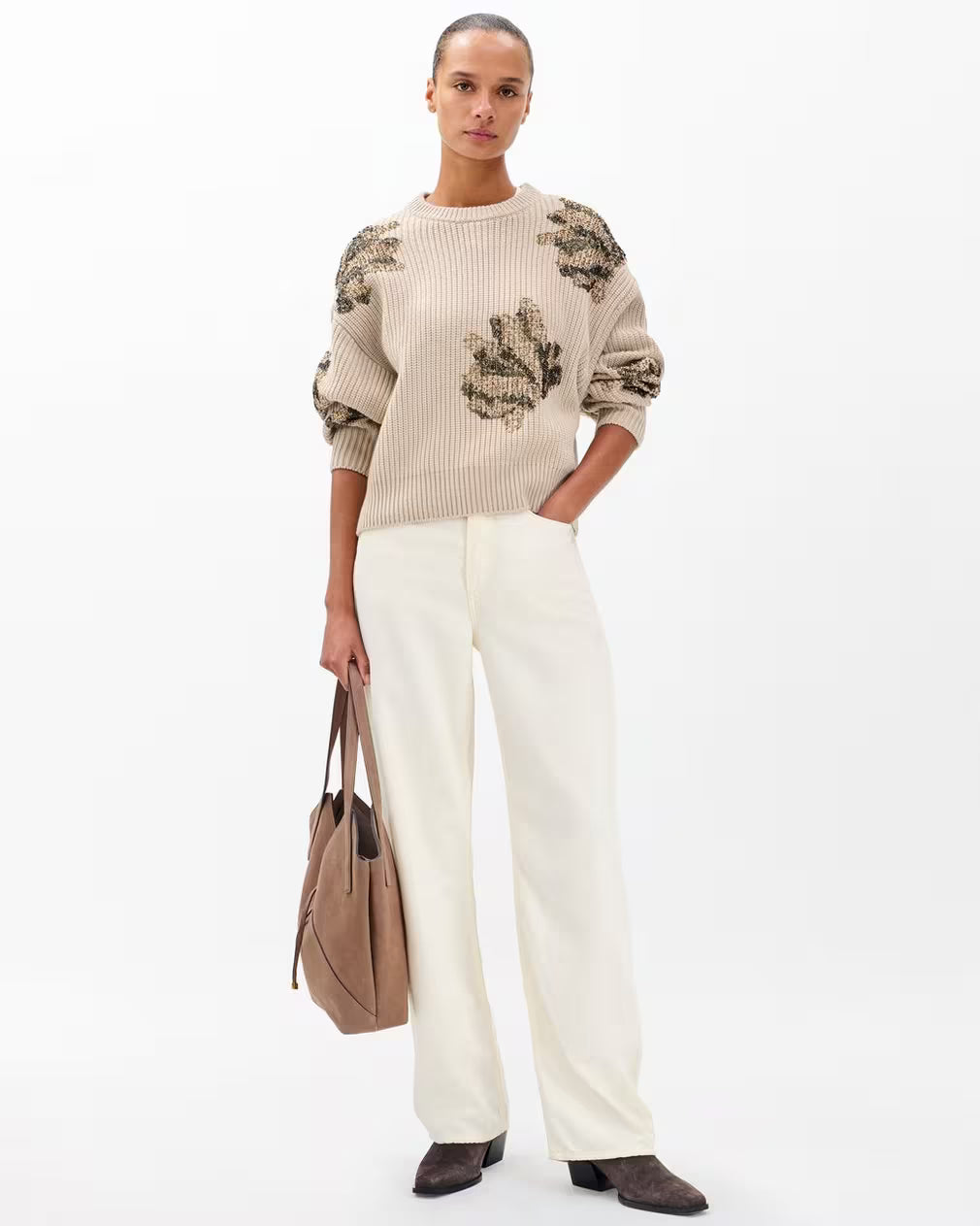 JULIE SEQUIN WOOL SWEATER
