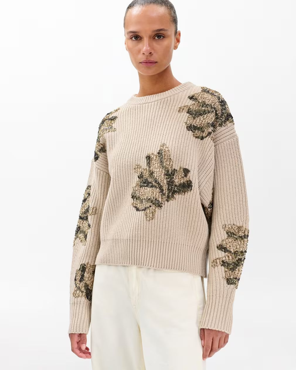 JULIE SEQUIN WOOL SWEATER