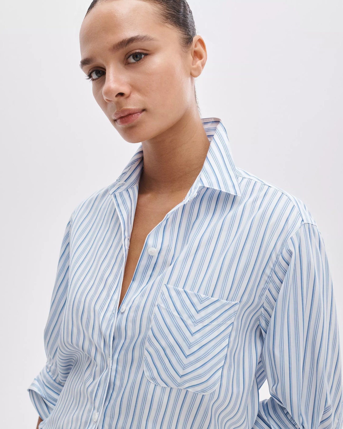 LUCIA STRIPE POPLIN SHIRT