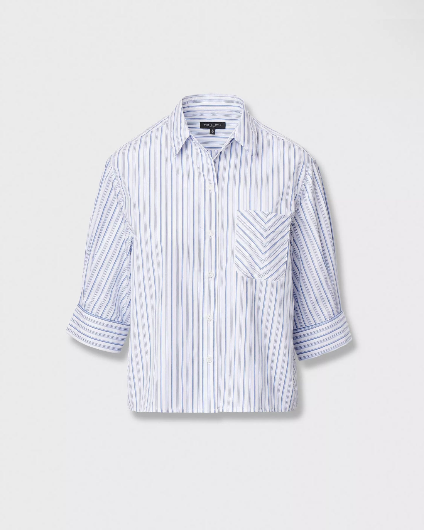 LUCIA STRIPE POPLIN SHIRT