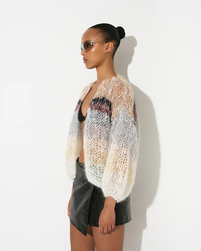 BOUCLE STRIPES BOMBER