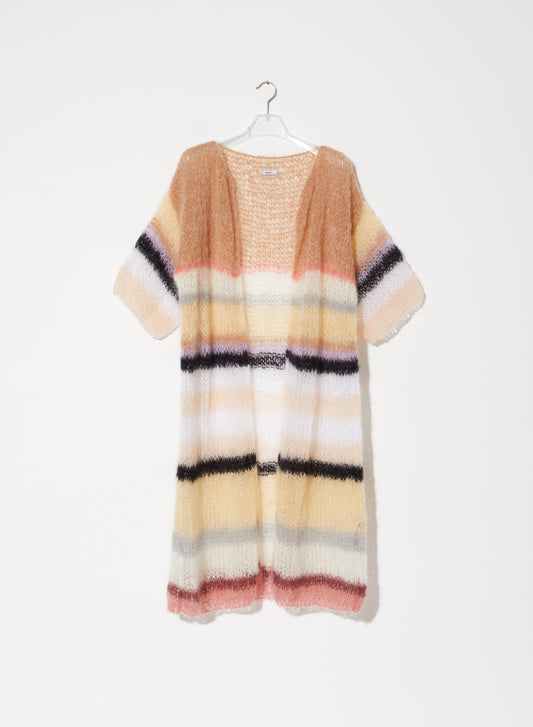 MOHAIR COAT LIGHT STRIPES