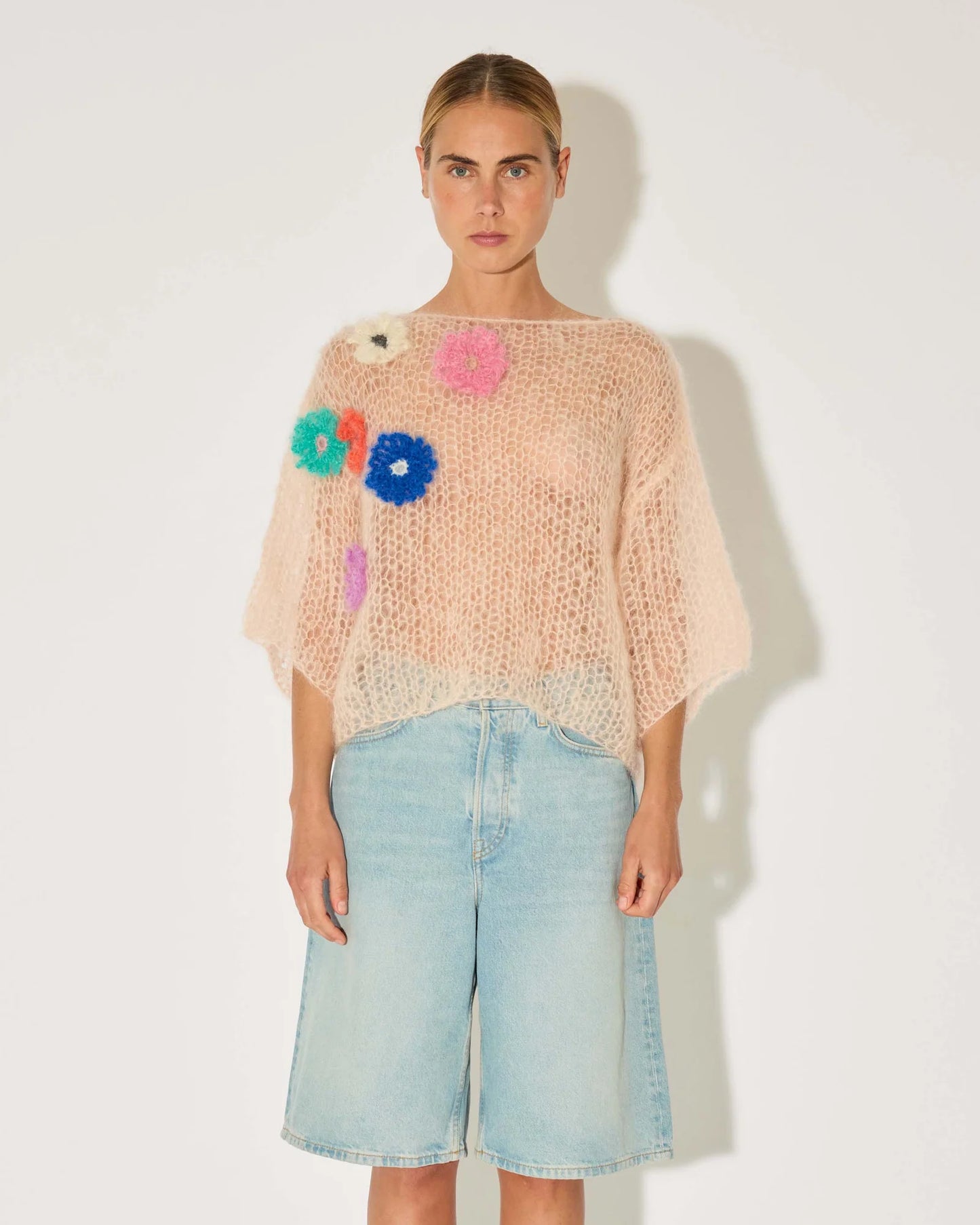 MOHAIR T-SHIRT EMBROIDERY