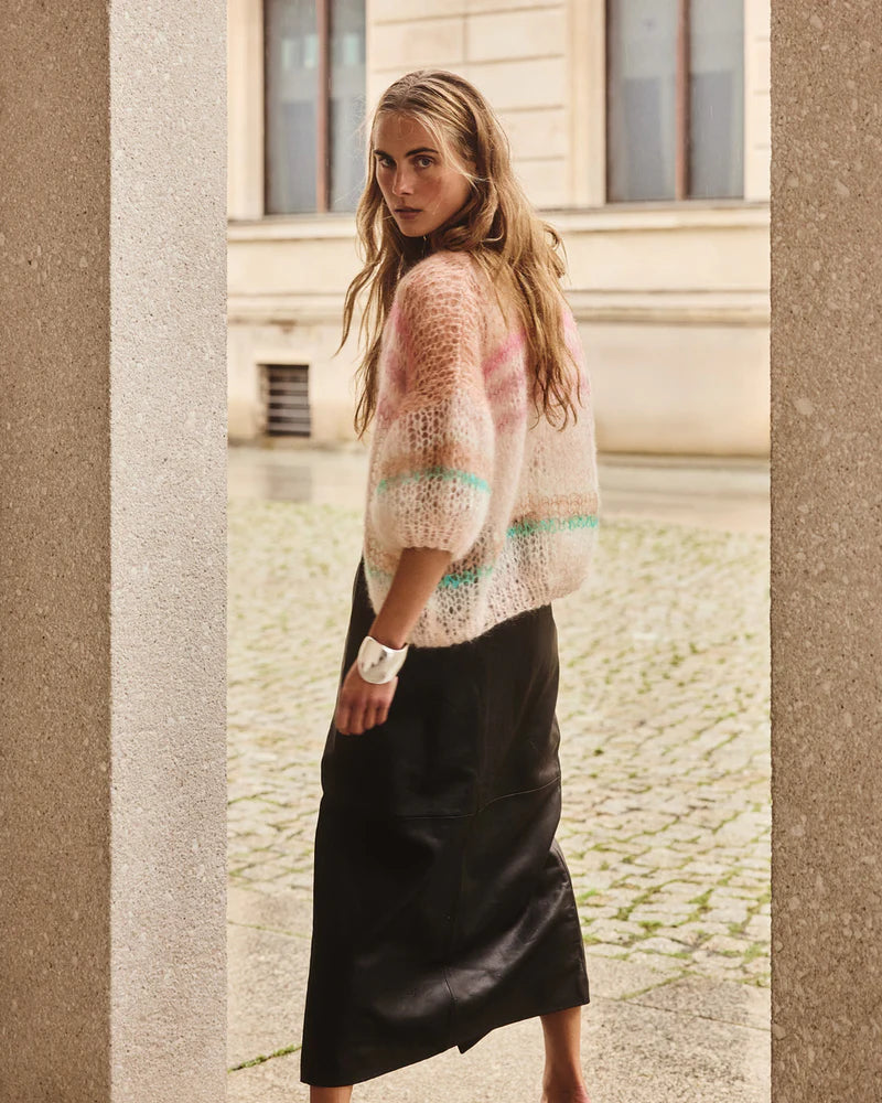 MOHAIR SHORT SLEEVE BOMBER