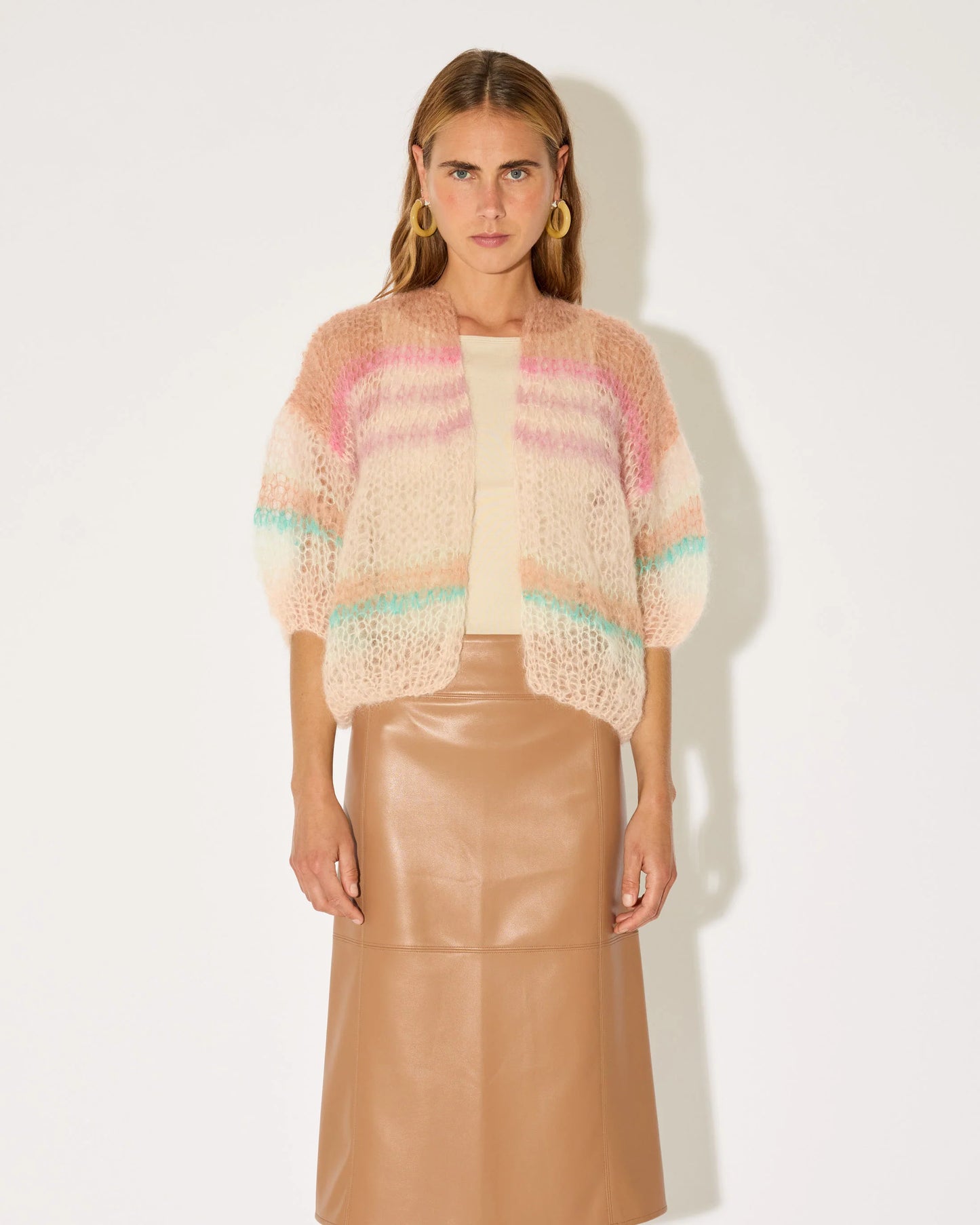 MOHAIR SHORT SLEEVE BOMBER