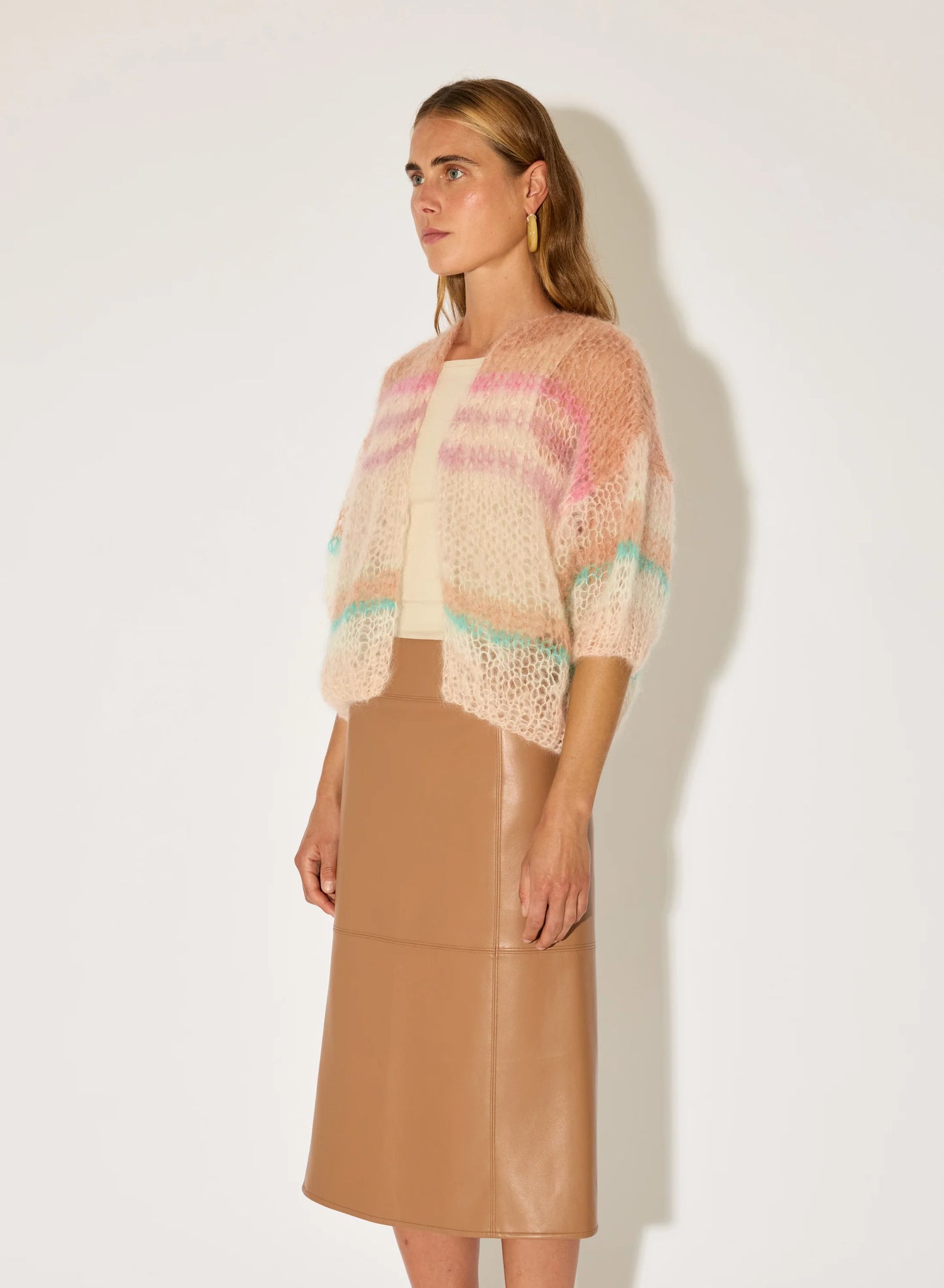 MOHAIR SHORT SLEEVE BOMBER