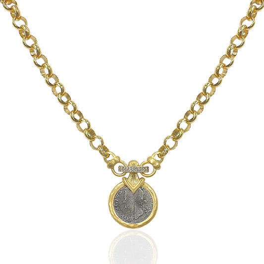 GOLD VECCHIO COIN NECKLACE