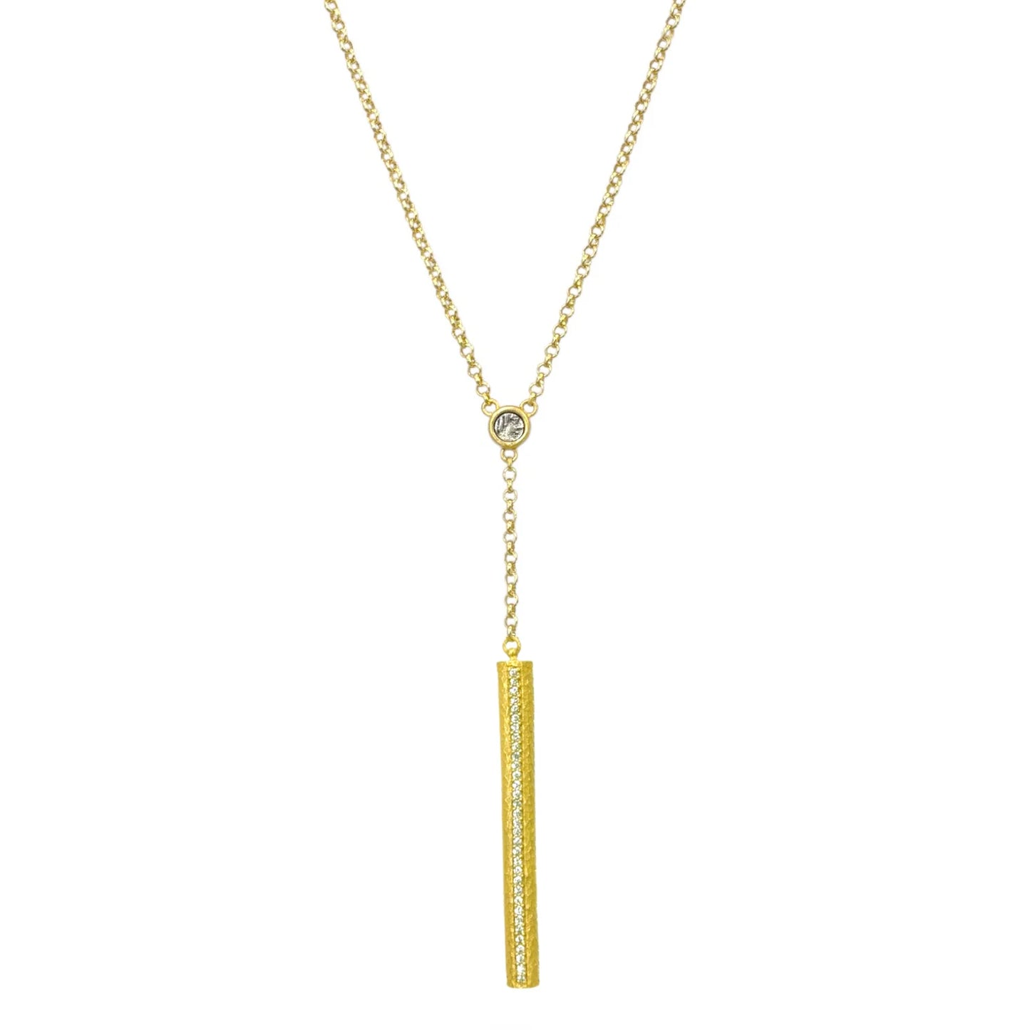 COLETTE HAMMERED LARIAT NECKLACE
