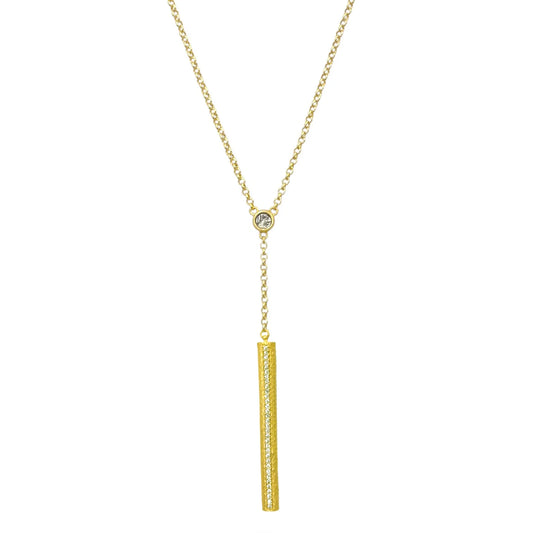 COLETTE HAMMERED LARIAT NECKLACE