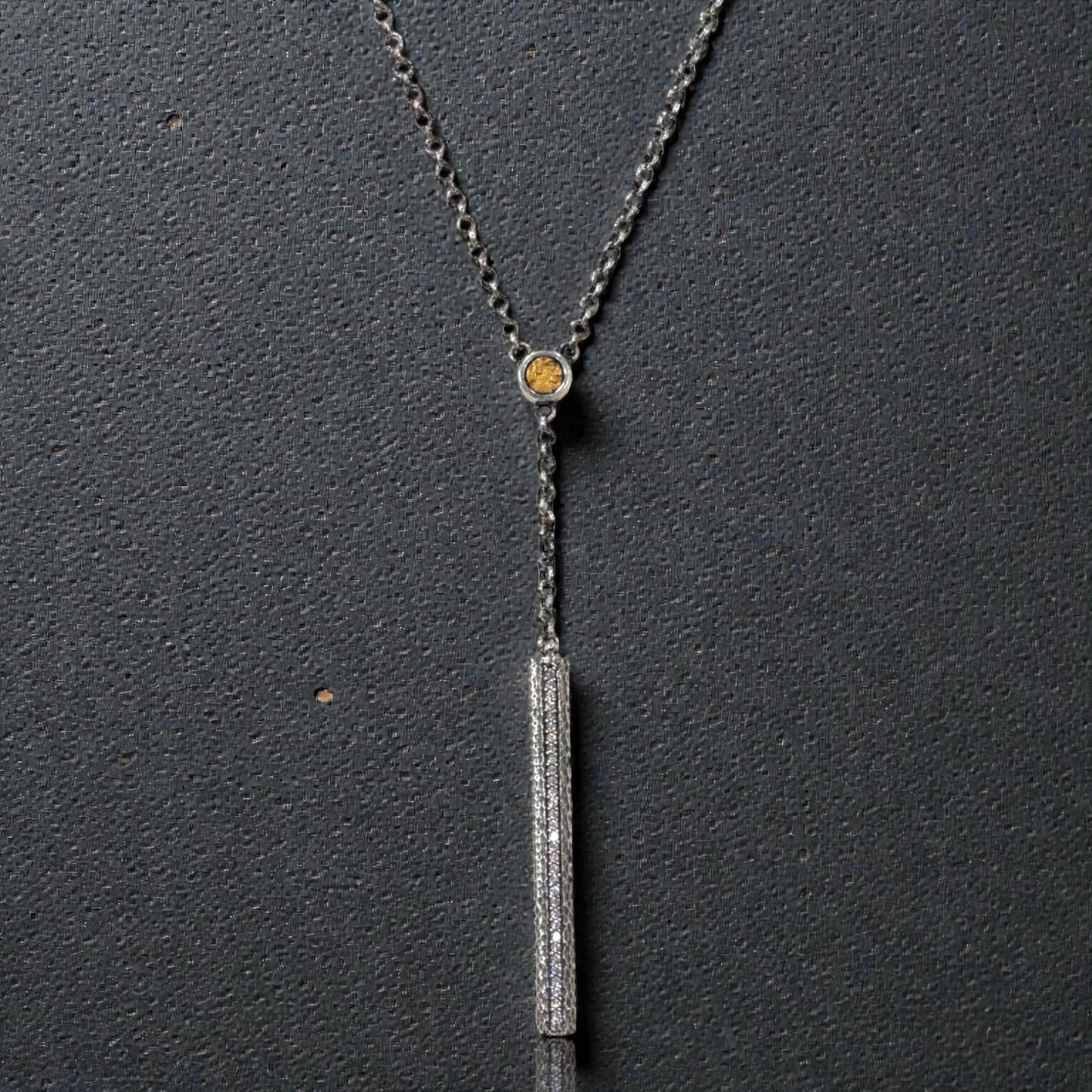 COLETTE HAMMERED LARIAT NECKLACE