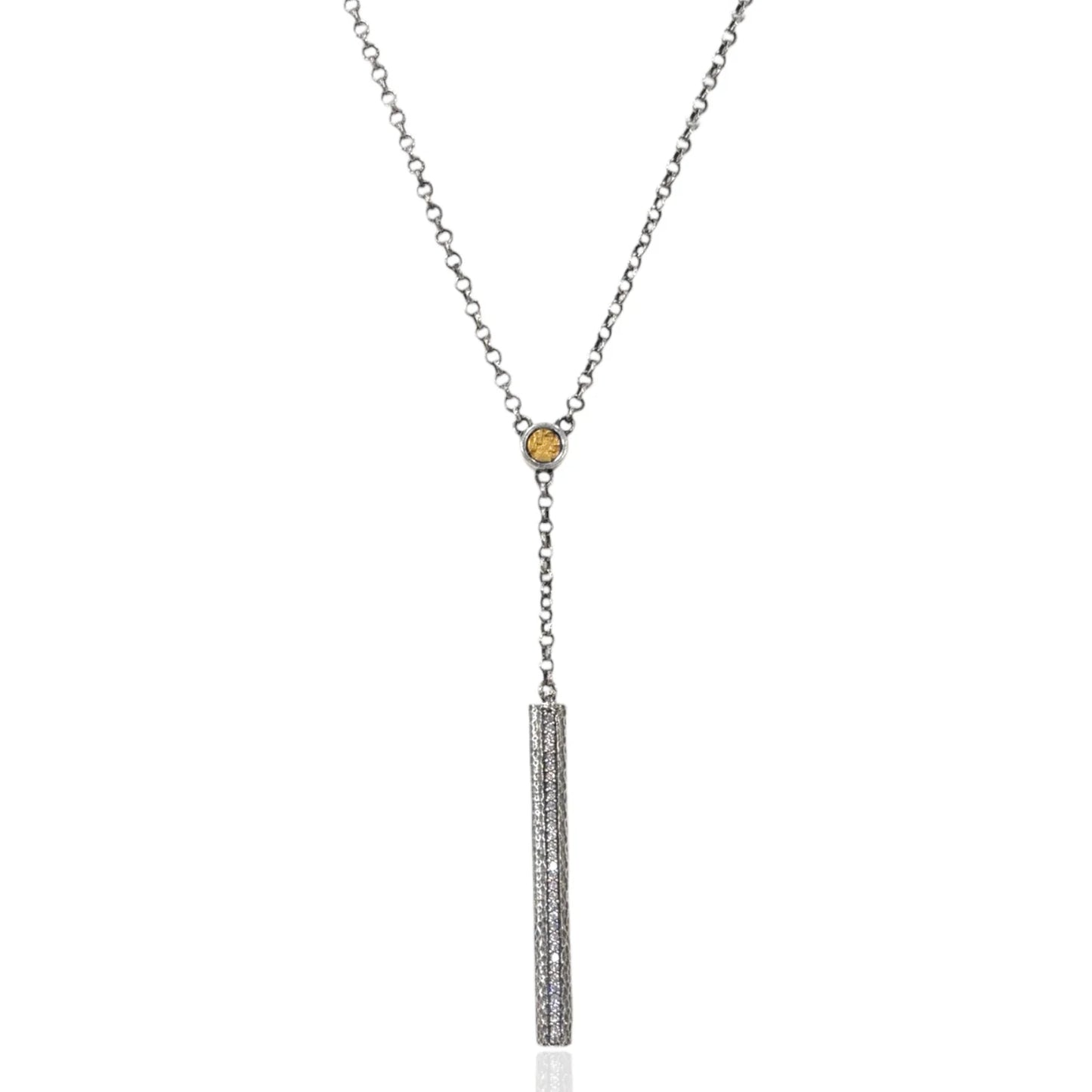 COLETTE HAMMERED LARIAT NECKLACE
