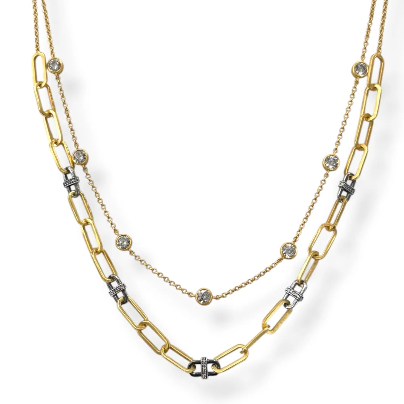 TWO-TONE SOLENE NECKLACE