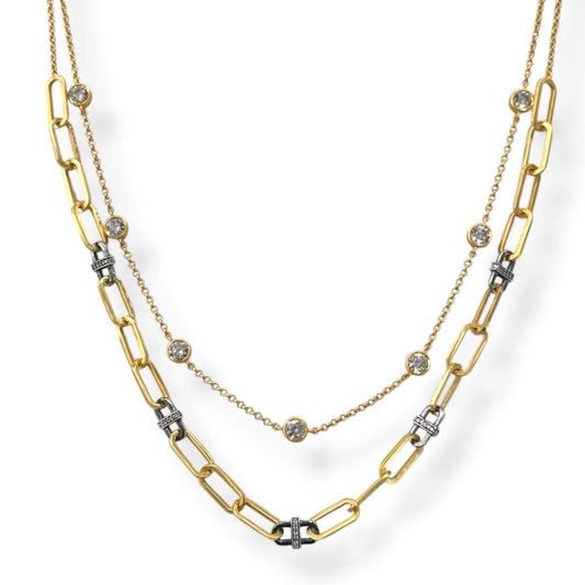 TWO-TONE SOLENE NECKLACE