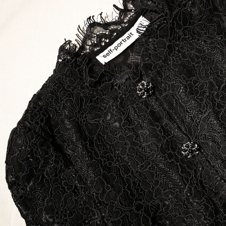 Black Cord Lace Top